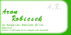 aron robicsek business card